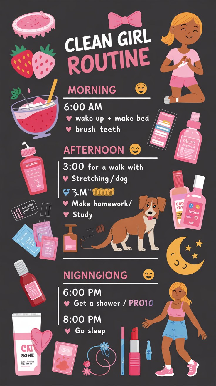 Clean Girl Morning to Night Routine: Self-Care Schedule & Skincare Tips