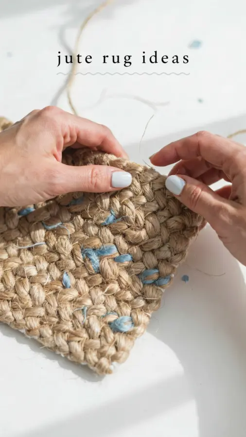 Jute Rug Ideas | Herringbone Pattern for Cozy Natural Decor