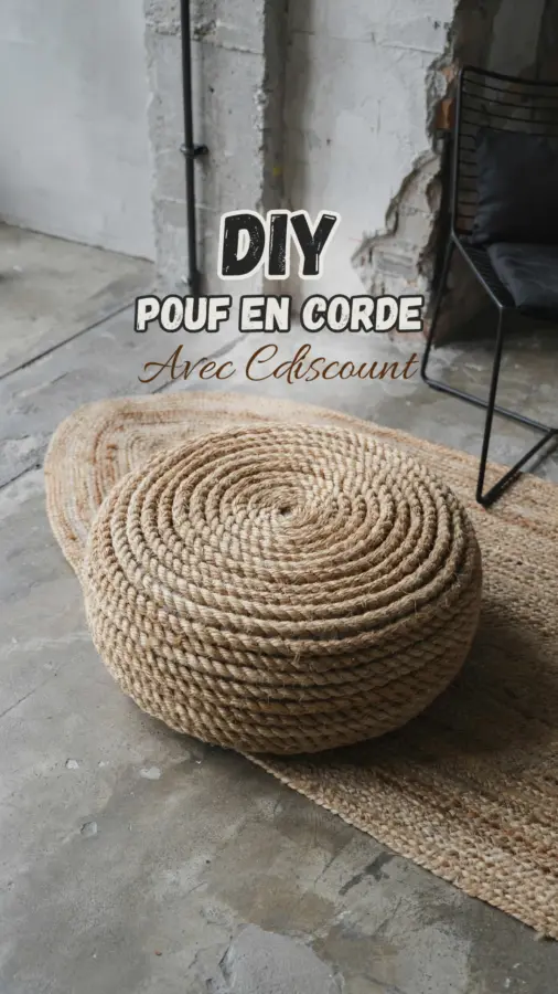 DIY Jute Rope Pouf | Easy Pool Noodle Hack | Budget-Friendly Seating