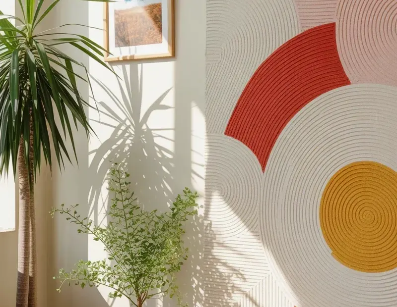 Jute Decor Corner Makeover | Boho Living Room Styling with Palm + Abstract Art