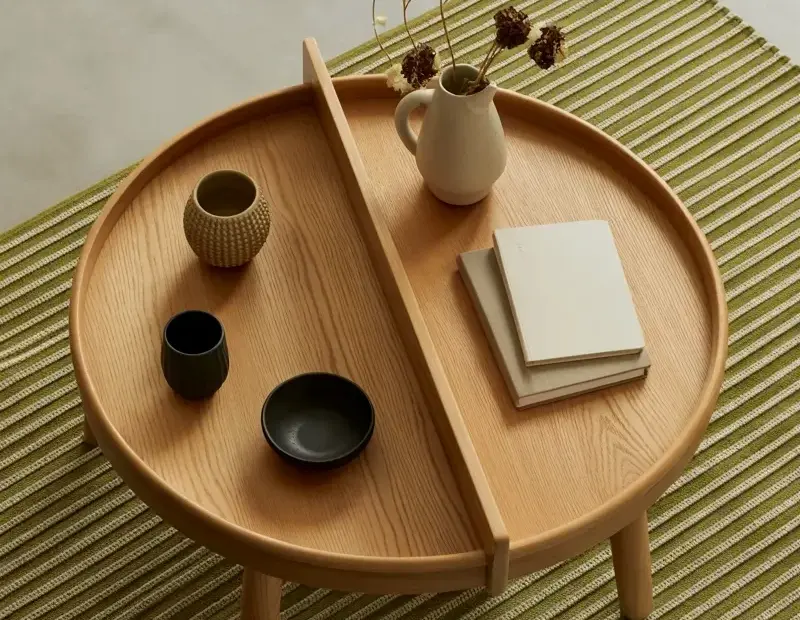 Don't Make This Coffee Table Styling Mistake | Minimalist Split Wood Table Ideas