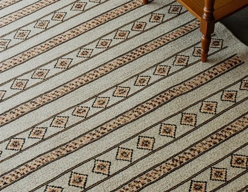 Geometric Area Rug Before & After: How This Beige Brown Diamond Rug Changed Our Room