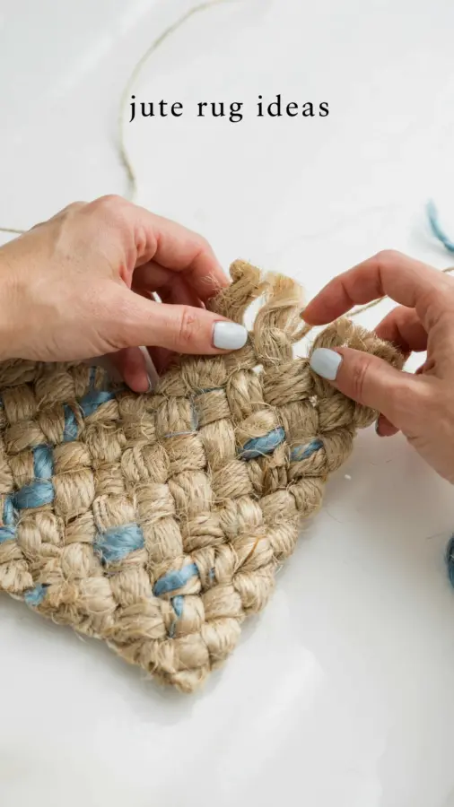 The herringbone crochet stitch that saved my boring jute rug