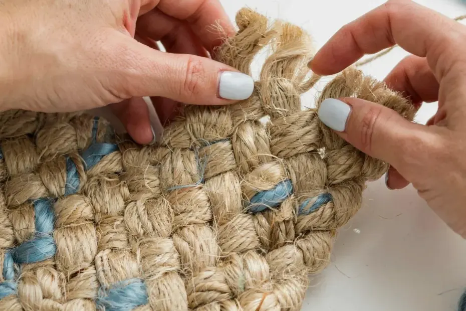 The herringbone crochet stitch that saved my boring jute rug