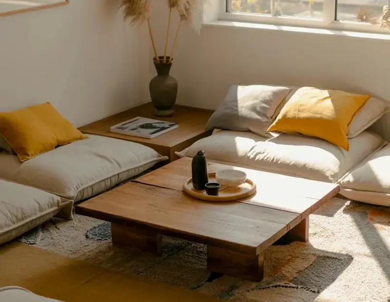 How to Arrange Floor Seating in a Minimalist Living Room