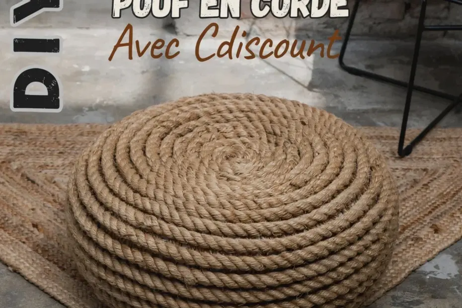 DIY Rope Pouf: Pool Noodle Hack for Natural Jute Decor